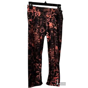 Reebok Leggings Women's XS Speedwick Multicolor Logo‎ Pants Black Xsmall DDC-C